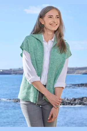GOLDNER Tricot vest - lichtgroen - Gr. 19 van