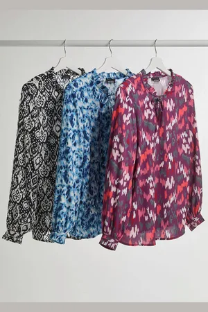 GOLDNER Blouse met print - / gedess. - Gr. 19 van