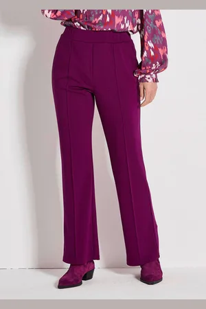 GOLDNER Broek met elastische band en biesjes - bessen - Gr. 24 van