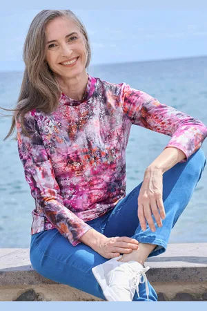 GOLDNER Shirt met print - bessen / gedess. - Gr. 19 van