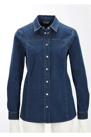 GOLDNER Denim overhemdblouse - - Gr. 19 van