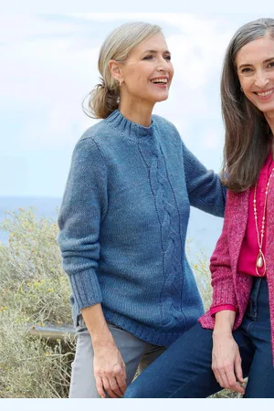 GOLDNER Tricot pullover met kabelpatroon - / gedess. - Gr. 19 van