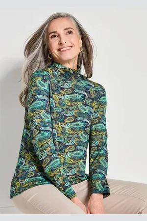 GOLDNER Shirt - smaragd / gedess. - Gr. 19 van