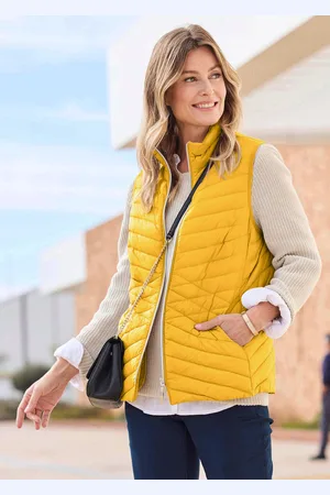 GOLDNER Gewatteerde bodywarmer - honing - Gr. 19 van