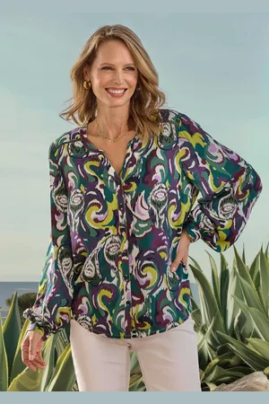 GOLDNER Blouse met print - / gedess. - Gr. 19 van