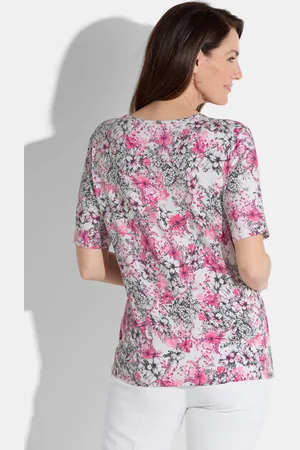 GOLDNER Shirt - / roze / zwart / gebloemd - Gr. 19 van