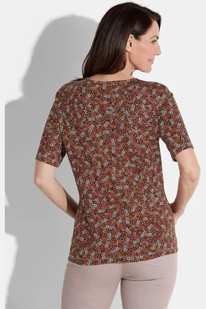 GOLDNER Shirt - / rood / cognac / gedess. - Gr. 19 van