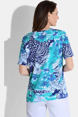 GOLDNER Shirt - / wit / blauw / gedess. - Gr. 50 van