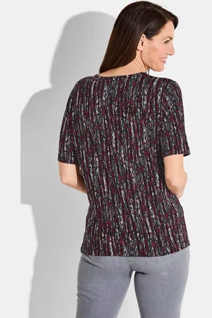 GOLDNER Shirt - / zwart / wit / gedess. - Gr. 19 van