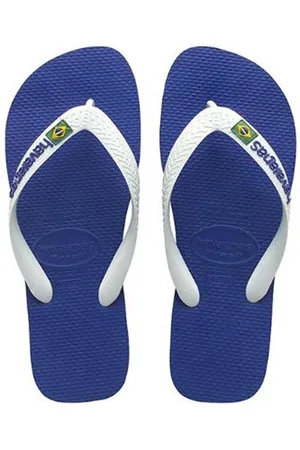 Havaianas Brasil Logo - Blauwe Slippers Kids