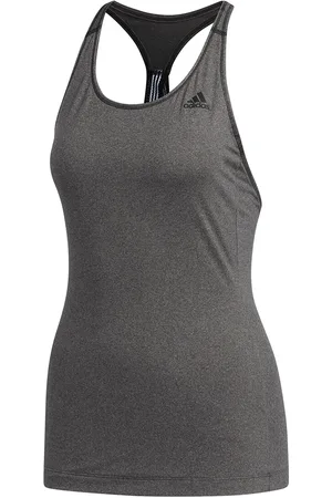 adidas 3 Stripe Tank - Grijze Sporttop