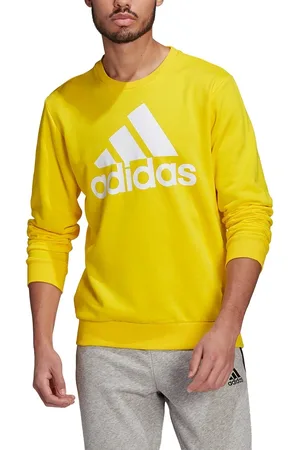adidas Big Logo French Terry Sweatshirt - Gele Sweater