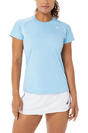 Asics Court Women Piping SS - Blauw Sportshirt Dames