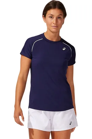 Asics Court Womens Piping Short Sleeve - Tenniskleding Dames