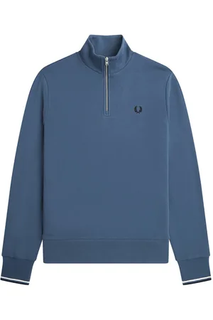 Fred Perry Half Zip Sweatshirt - Blauwe Sweater