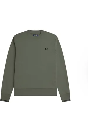 Fred Perry Crew Neck Sweatshirt - Legergroene Sweater