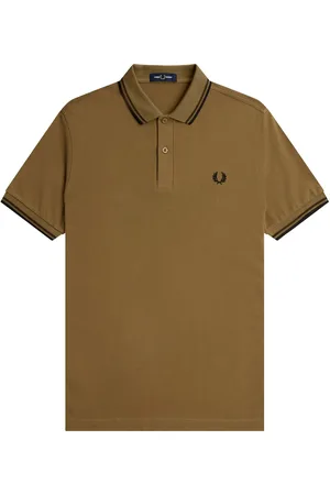 Fred Perry Twin Tipped Shirt - Polo Shaded Stone