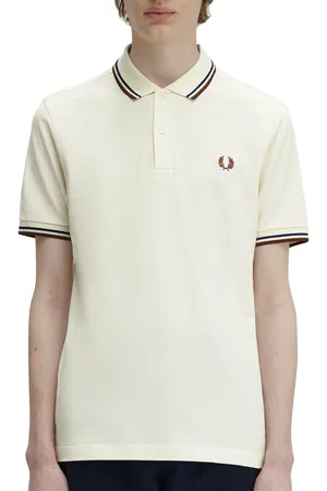 Fred Perry Twin Tipped Shirt - Crèmekleurig Poloshirt