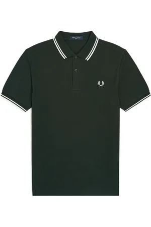 Fred Perry Twin Tipped Shirt - Donkergroen Poloshirt
