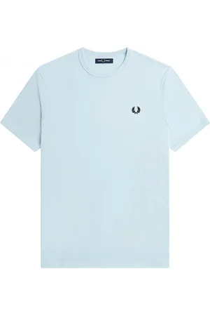 Fred Perry Ringer T-Shirt - Lichtblauw T-Shirt