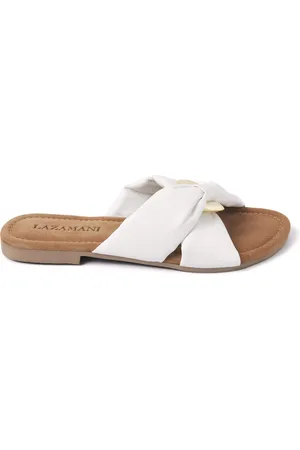 Lazamani Slippers Dames 33.530 White Leer