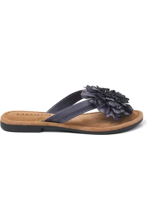 Lazamani Slippers Dames 33.517 Black 38 Leer