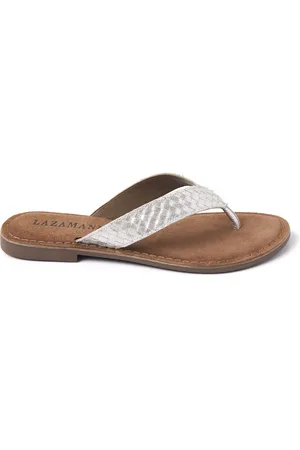 Lazamani Slippers Dames 75.806 Silver Textiel