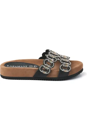 Lazamani Slippers Dames 75.391 Black 41 Leer