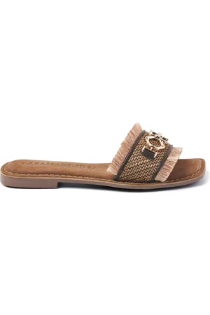 Lazamani Slippers Dames 75.362 Brown 41 Textiel