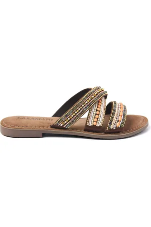 Lazamani Slippers Dames 75.474 Brown Leer