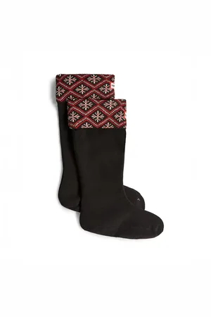 Hunter Sokken Unisex Recycled Fairisle Tall Boot Socks XL Gerecycled polyester