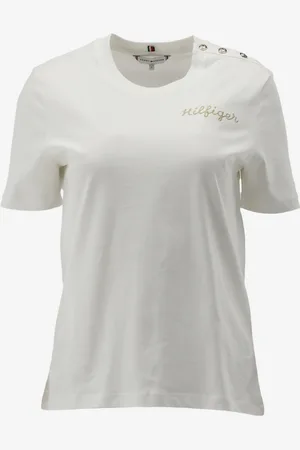 Tommy Hilfiger T-shirt reg gold button c-n