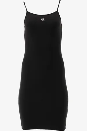 Calvin Klein Jurk slub rib dress