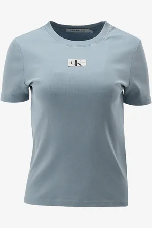Calvin Klein T-shirt label washed rib sli, cez