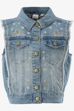 Indian Blue Jeans Gilet denim gilet embroidery