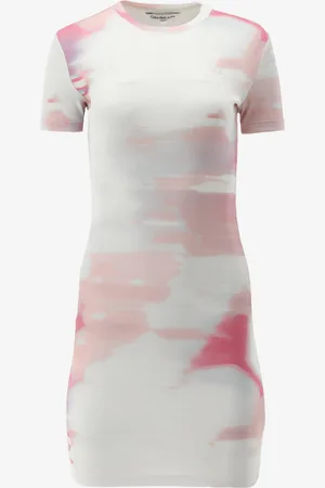 Calvin Klein Jurk aop rib short sleeve