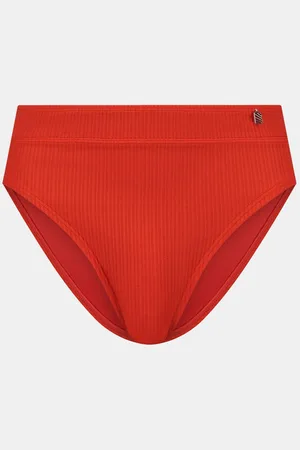 Beachlife Fiery Red High Waist Bikinibroekje