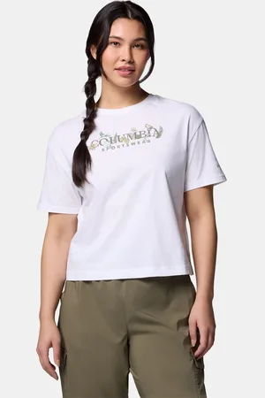 Columbia Rolling Bend Graphic Relaxed Crop T-shirt Dames