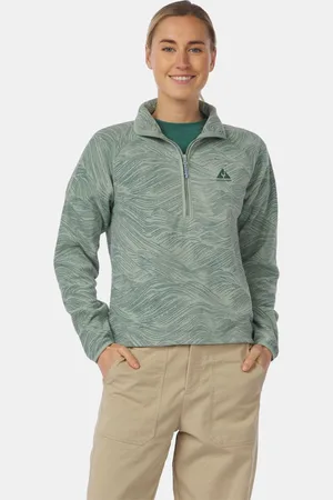 Ayacucho Wave Printed 1/2 Zip Fleecetrui Dames