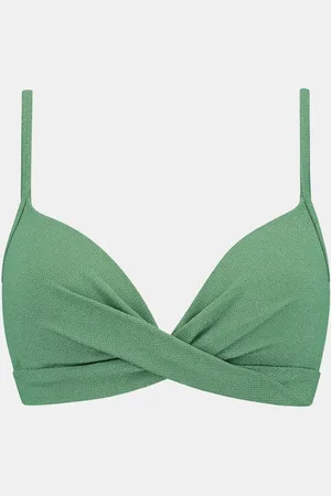 Beachlife 106B - Green Shimmer Padded Wired Top Bikini Top Dames