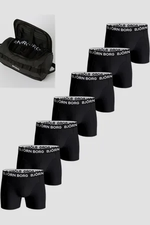 Björn Borg Cotton Stretch Boxer + Wash Bag 7-pack