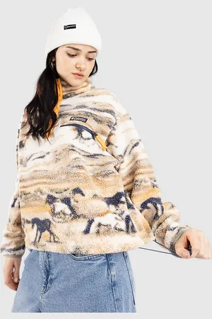 Columbia Helvetia II Printed Cropped Half Snap Zip Hoodie