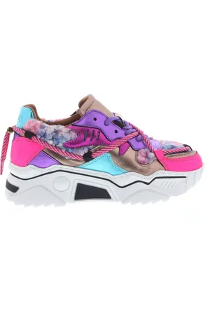 DWRS Dames Sneakers Jupiter Neon Pink Purple