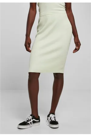 Urban classics Rib Knit Midi Rok - L