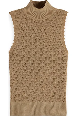 Scotch&Soda METALLIC POINTELLE KNITTED TANK Dames Top