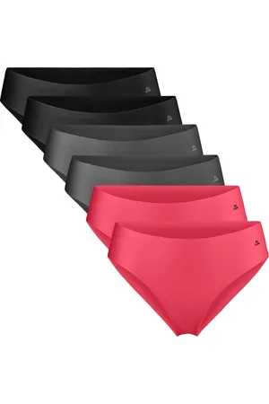 DANISH ENDURANCE Naadloze Bikini Slips voor Dames- Sporten & Iedere dag- 6-pack- Veelkleurig- XL