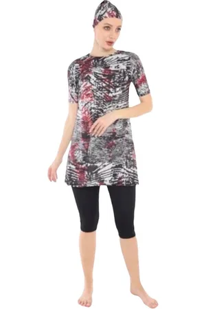Merkloos Burkini Islamitisch Zwempak- 3-delig Boerkini Hijab Badpak- Moslima Zwempak- Badmode- Vrouwen Badkleding Set 163-