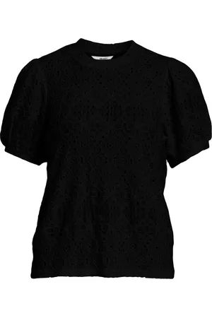 Object Object T-shirt Objfeodora S/s Top Noos 23042043 Black Dames