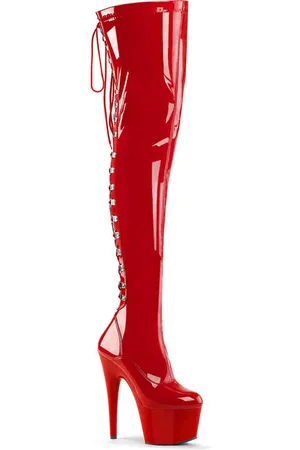 Pleaser ADORE-3063 Plateau Overknee Laarzen - Paaldans schoenen - 45 Shoes