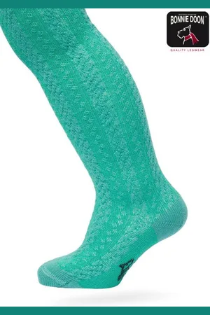 Bonnie Doon Baby Kabel Maillot Groen/Blauw maat 68/74 - Meisjes - Kabel Patroon - Organic - Zacht Organisch Katoen - GOTS gecertificeerd - Gladde naden - Comfortabele Boord - Geen vervelende naden - Turquoise - - BP214902.10